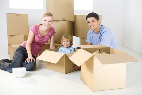 Professional packing materials prepared for a home move in Lampton